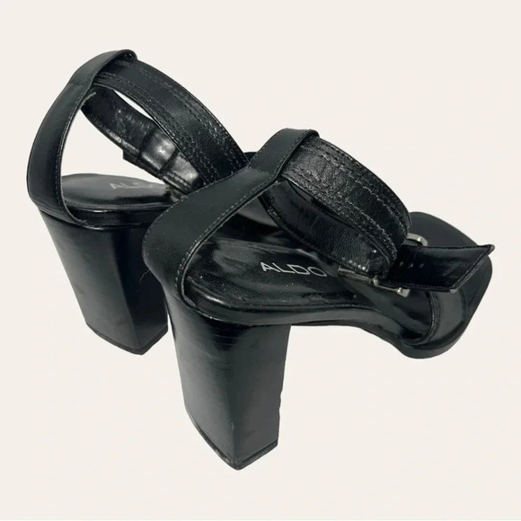Women’s ALDO SQUARE‎ HEEL OPEN TOES HEELS SIZE 36(US 6) BLACK IN COLOR STRAPPY - Picture 9 of 16